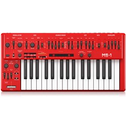 Behringer MS-1 MKII Analog Synthesiser Keyboard w/ Live Performance Kit (Red)