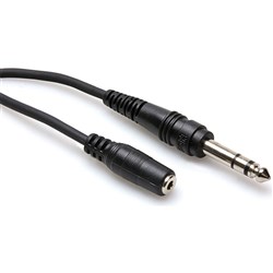 Hosa MHE-325 3.5mm TRS to 1/4" TRS Headphone Adaptor Cable (25ft)