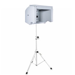 IsoVox 2 Portable Vocal Booth (White) & Gravity SP5211W Tripod Stand 35mm (White)