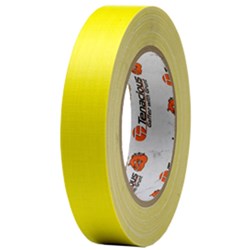 Tenacious Tapes FL166 Fluro Cloth Matt Tape (Yellow) 25 Metre x 12mm Roll