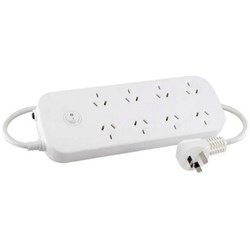 WES Components Jackson 8 Outlet Surge Protected Powerboard w/ Master Switch
