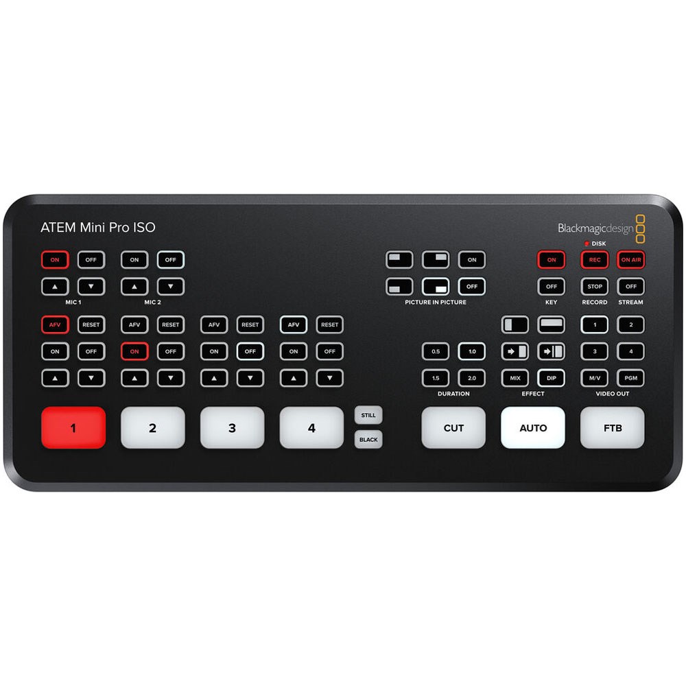 Blackmagic Design ATEM Mini Pro ISO Live Production Video Switcher for  Streaming Video Store DJ