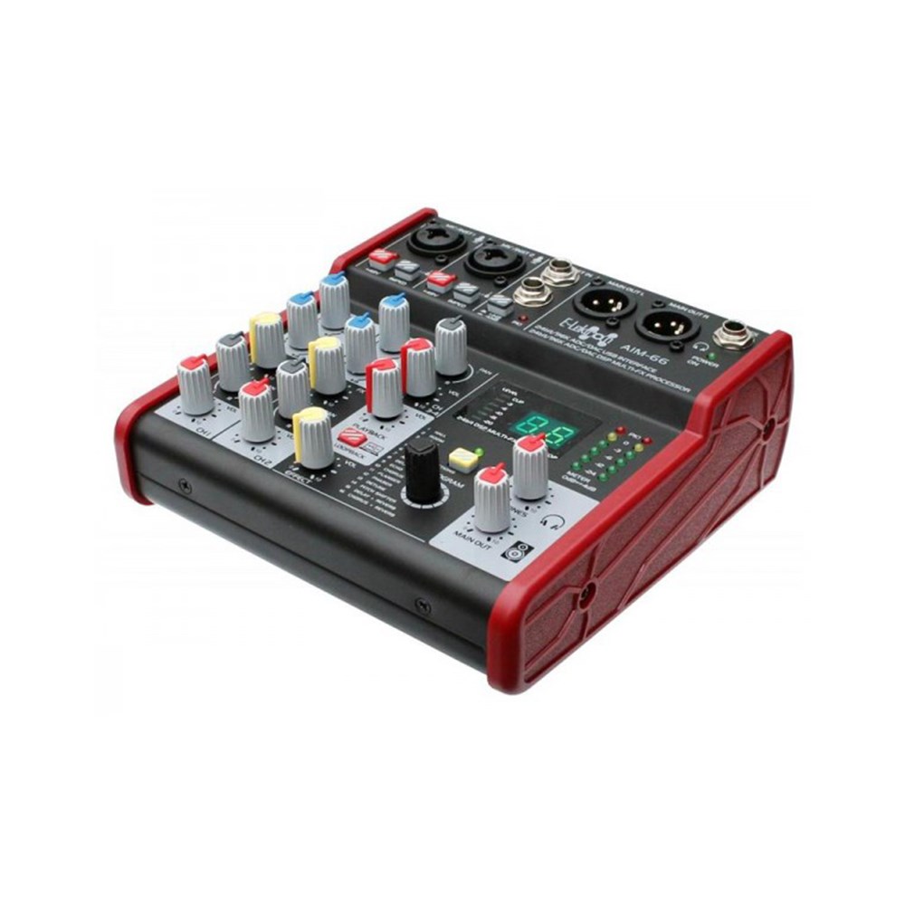 E-lektron AIM-66 U-PAD 4 Channel DSP Mixing Console streaming mixer USB  Audio Interface Mic Input