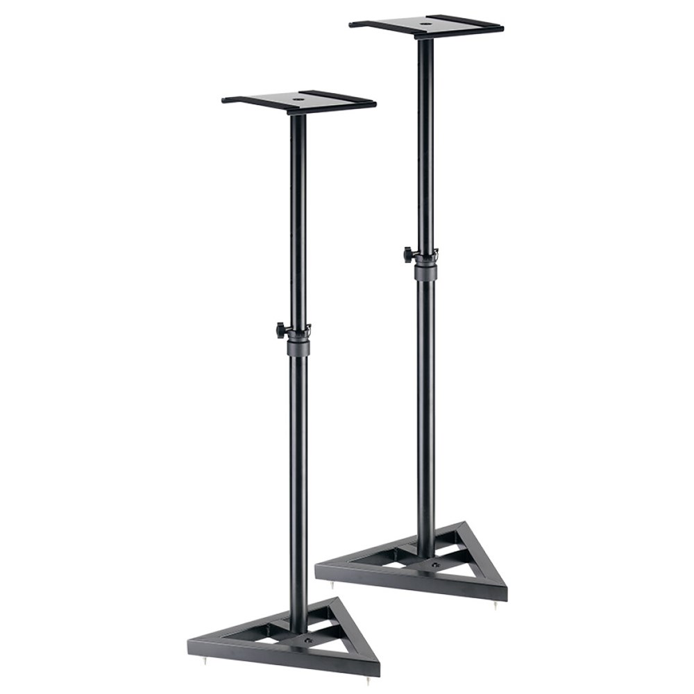 EXTREME SMS1B SUPPORTO CASSE MONITOR STUDIO STAND REGOLABILE CON BASE  TRIANGOLARE PIEDINI INTERCAMBIABILI - SuonoStore.com