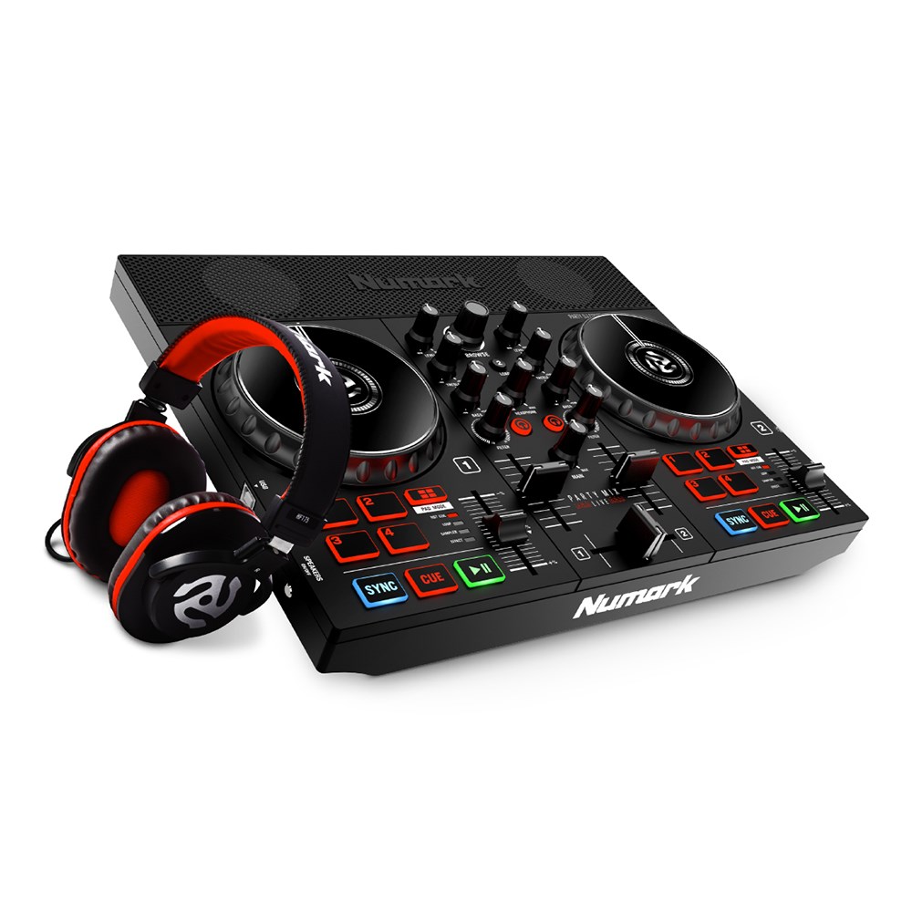 Numark Party Mix Live DJ Controller Bundle w/ FREE HF175 