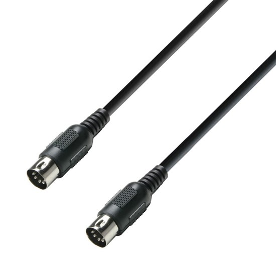 Adam Hall K3MIDI0150BLK 5-Pin MIDI Cable (1.5m)