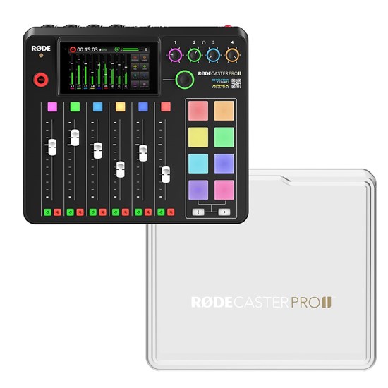 Rode RODECaster Pro II Two Person PRO Podcast Studio Kit with ProCaster  Microphones & Broadcast Arms